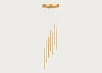 Saber LED Chandelier 7 Light Cluster Pendant Gold
