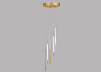 Saber LED Chandelier 7 Light Cluster Pendant Gold