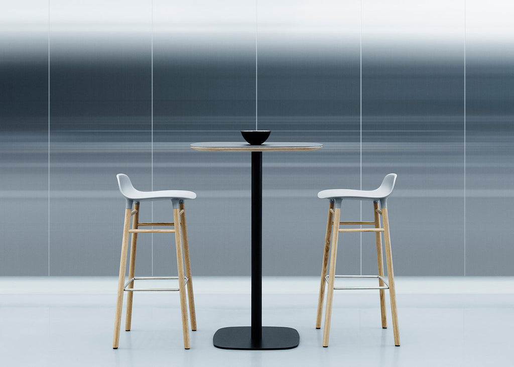 Form Barstool with Plastic Seat