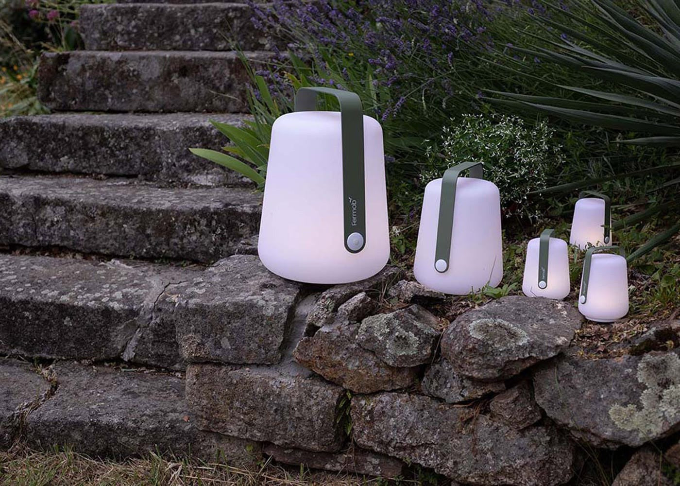 Balad LED Set of 3 Small Outdoor Table Lamps