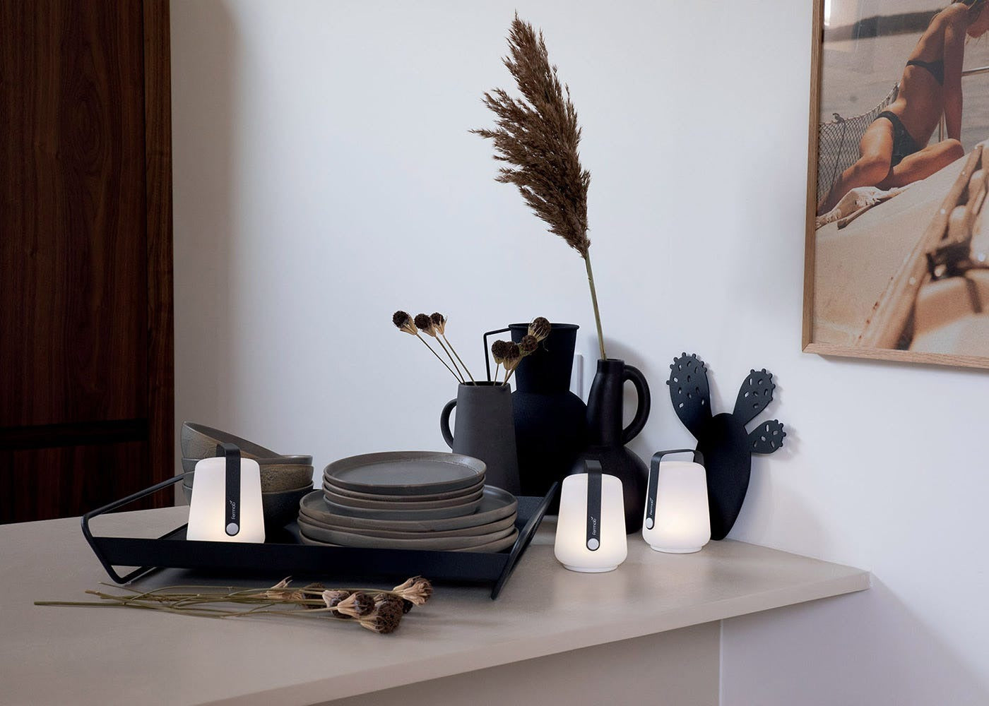Balad LED Set of 3 Small Outdoor Table Lamps
