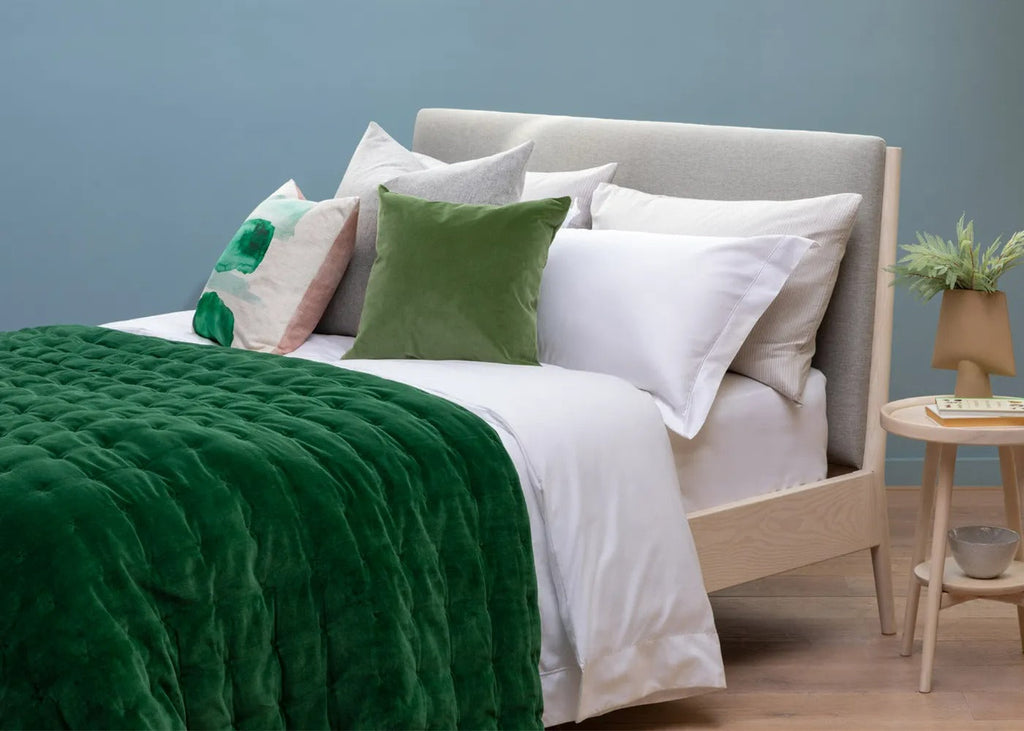 Velvet Quilt Emerald Green