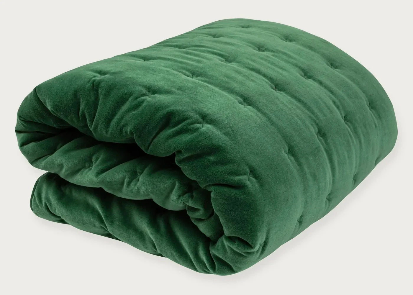 Velvet Quilt Emerald Green