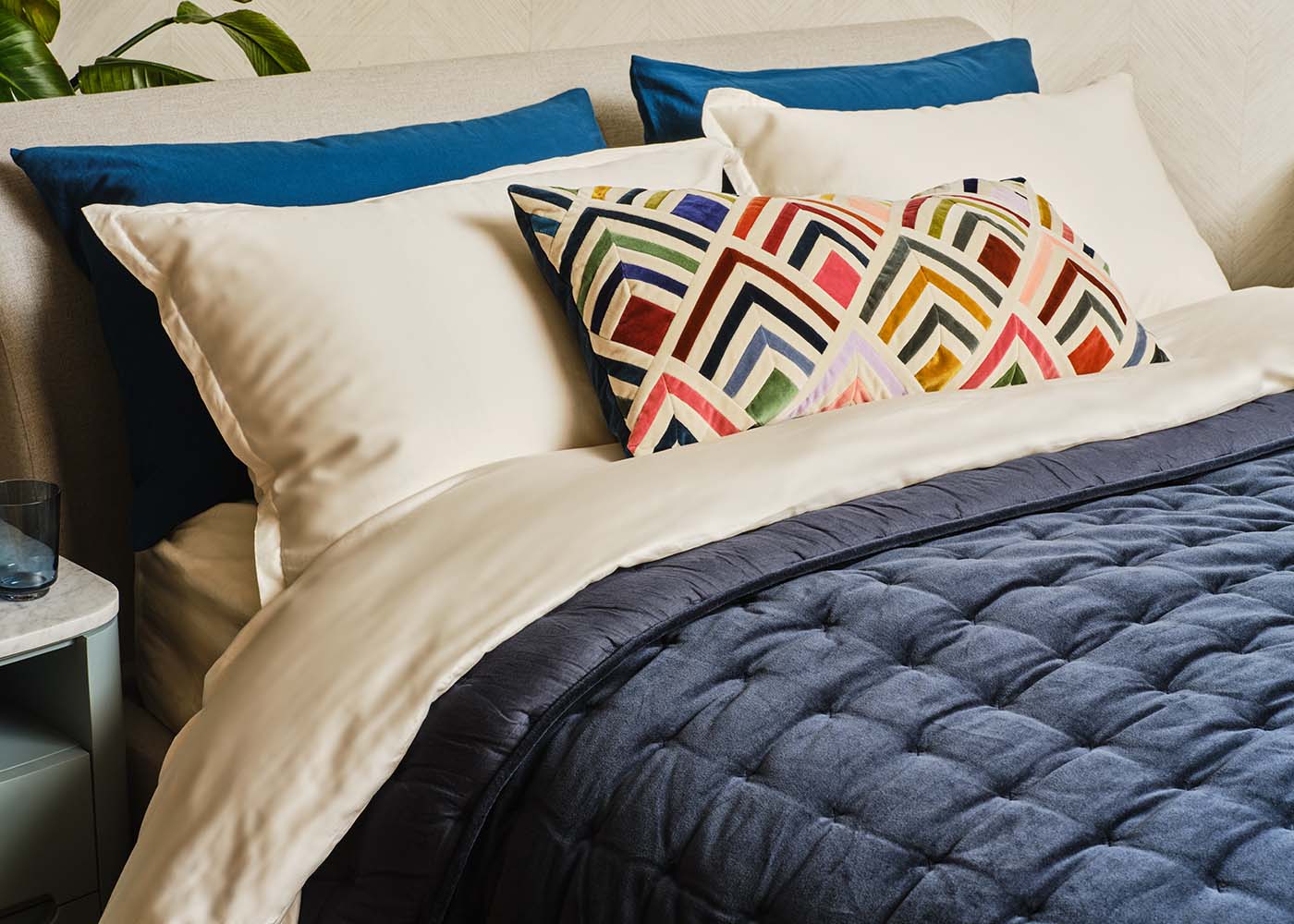 Velvet Quilt Midnight Blue