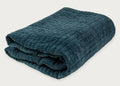 Kantha Velvet Bedspread Steel Blue