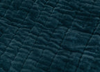 Kantha Velvet Bedspread Steel Blue