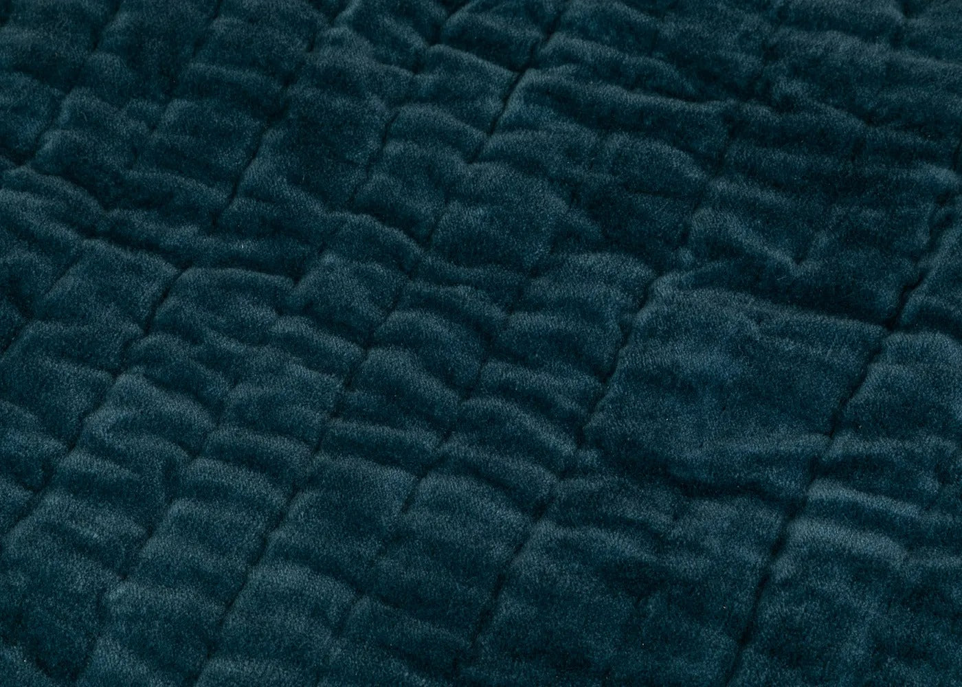 Kantha Velvet Bedspread Steel Blue