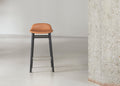 Form Barstool with Leather Seat