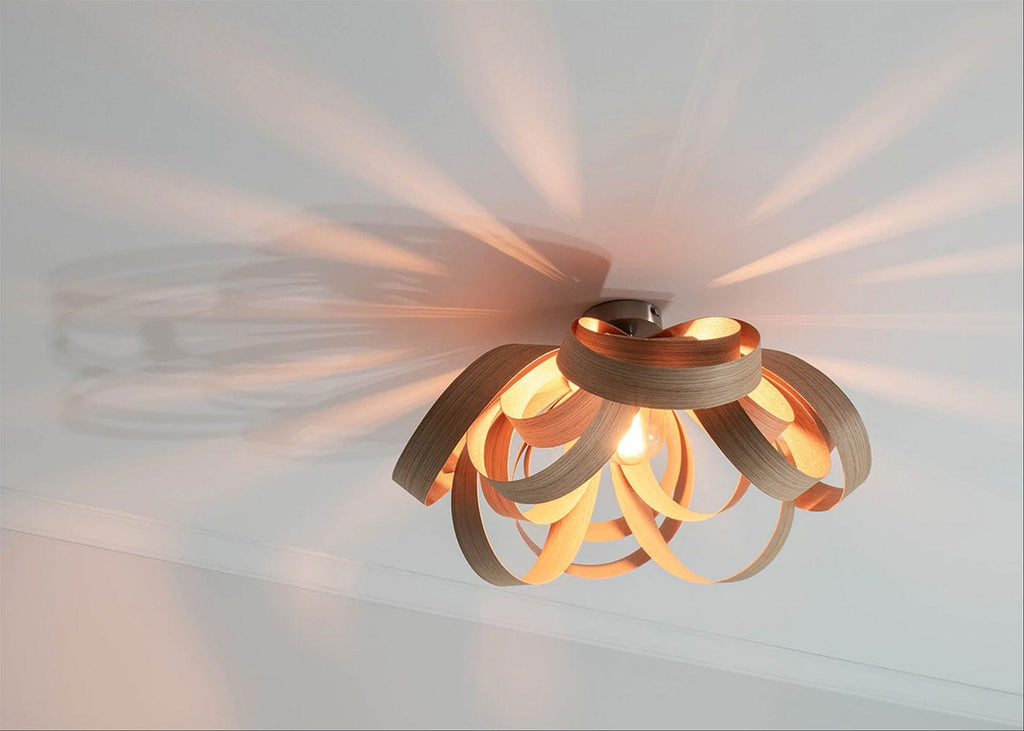Skipper Flush Ceiling Light Oak