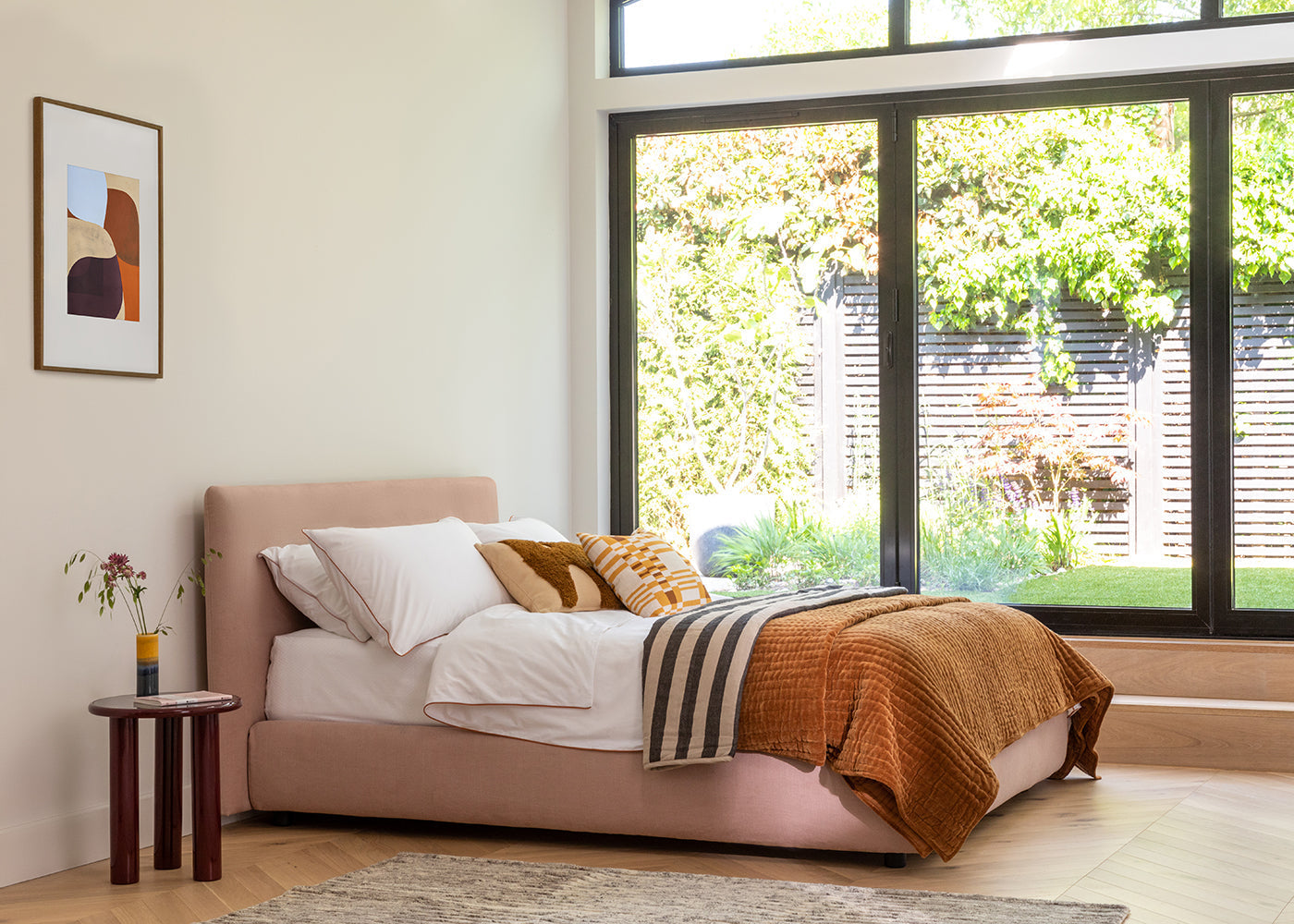 Kantha Velvet Bedspread Toffee