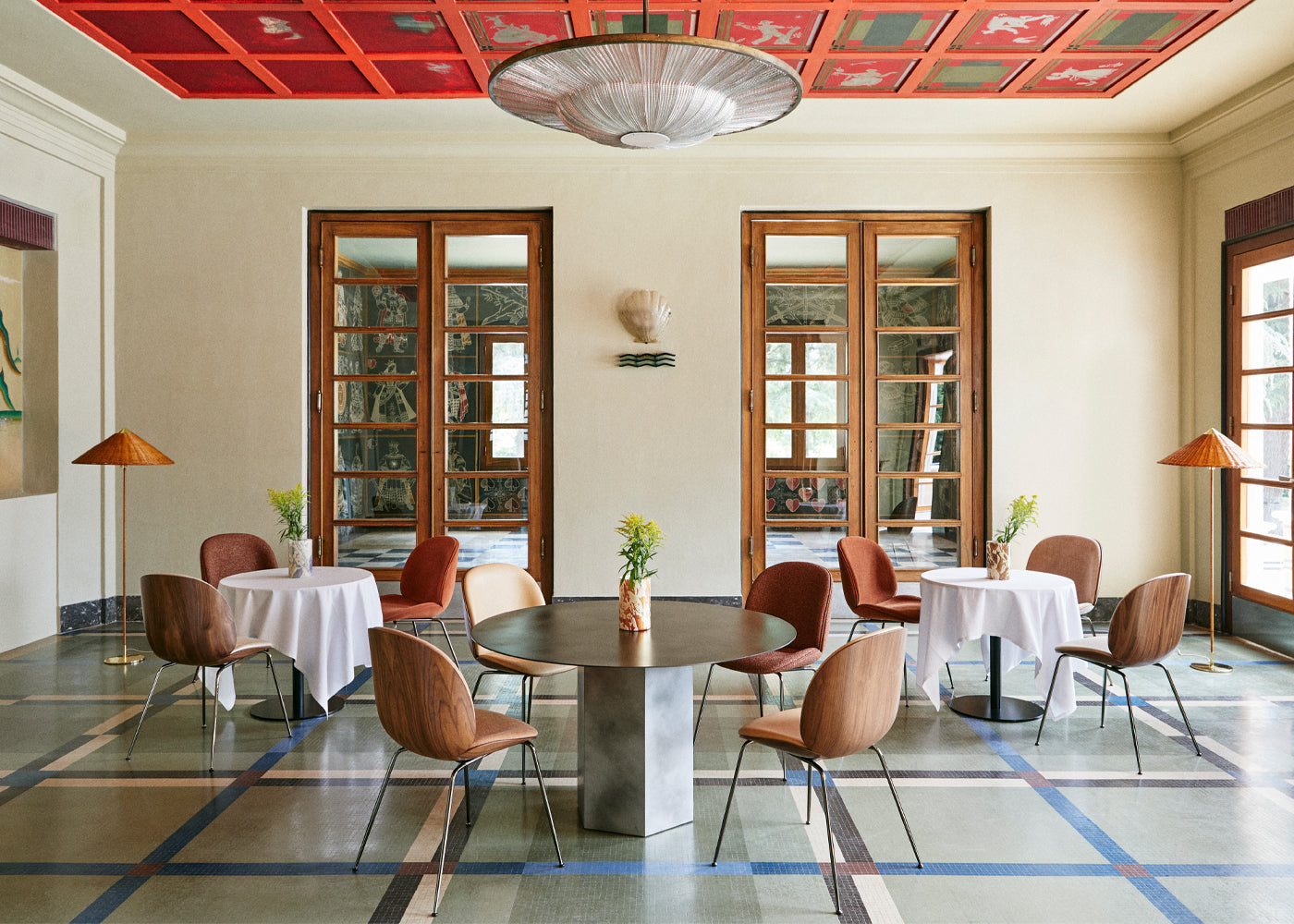 Beetle Dining Chair with Front Upholstery