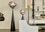 Melt LED Cone Fat Table Lamp Chrome/Black