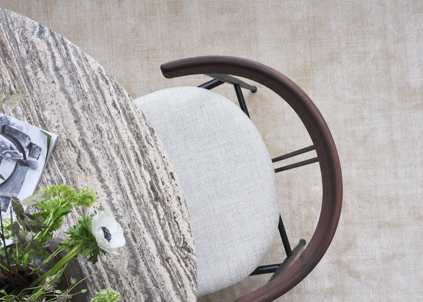 Violin Wooden Backrest Dining Chair