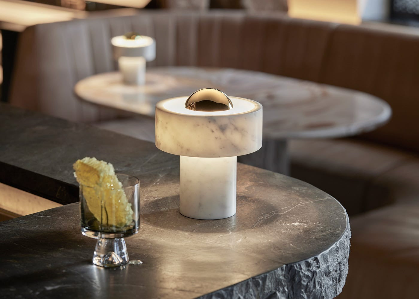 Stone LED Portable Table Lamp