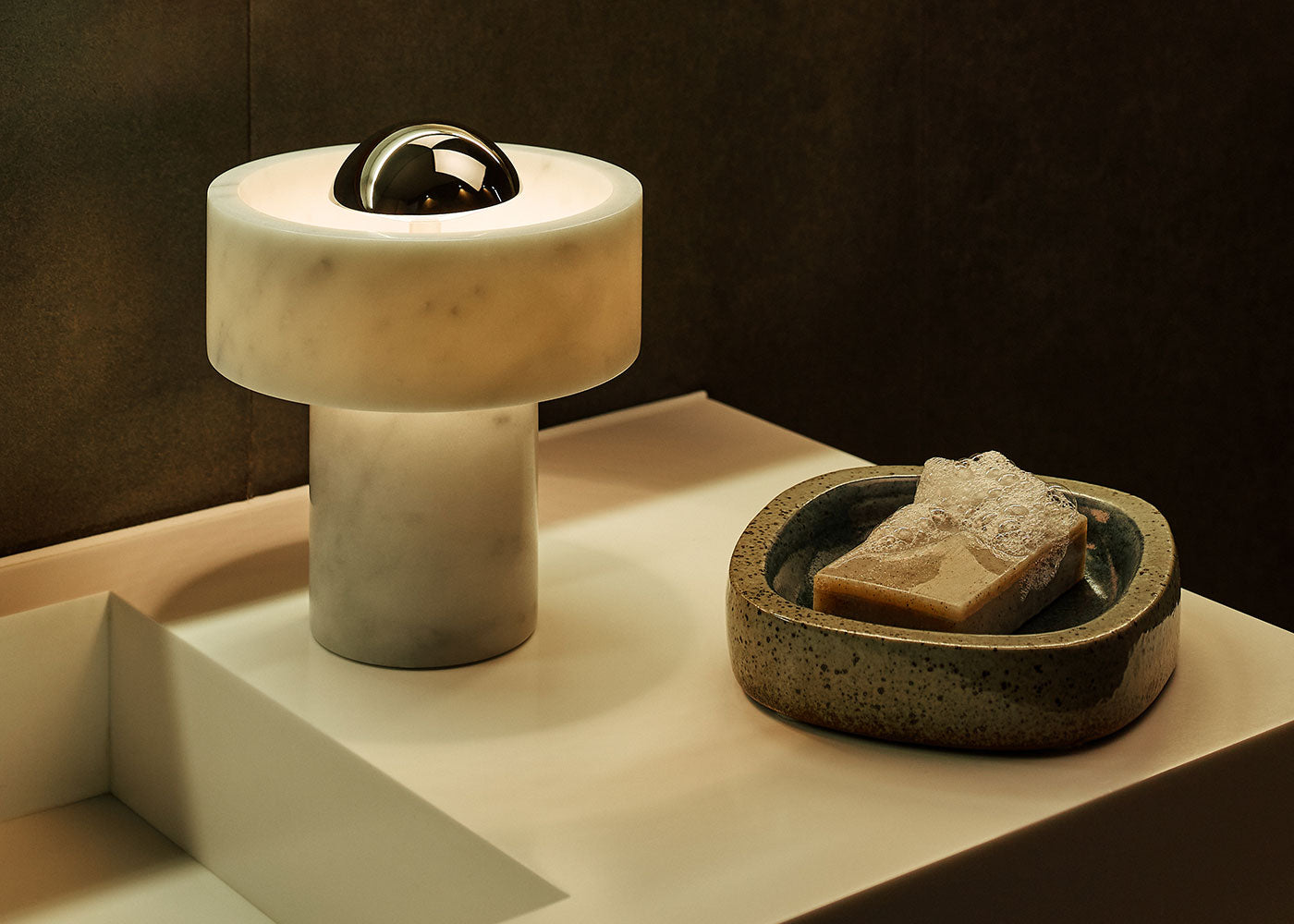 Stone LED Portable Table Lamp