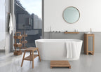 Glance Round Wooden Mirror