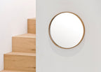 Glance Round Wooden Mirror