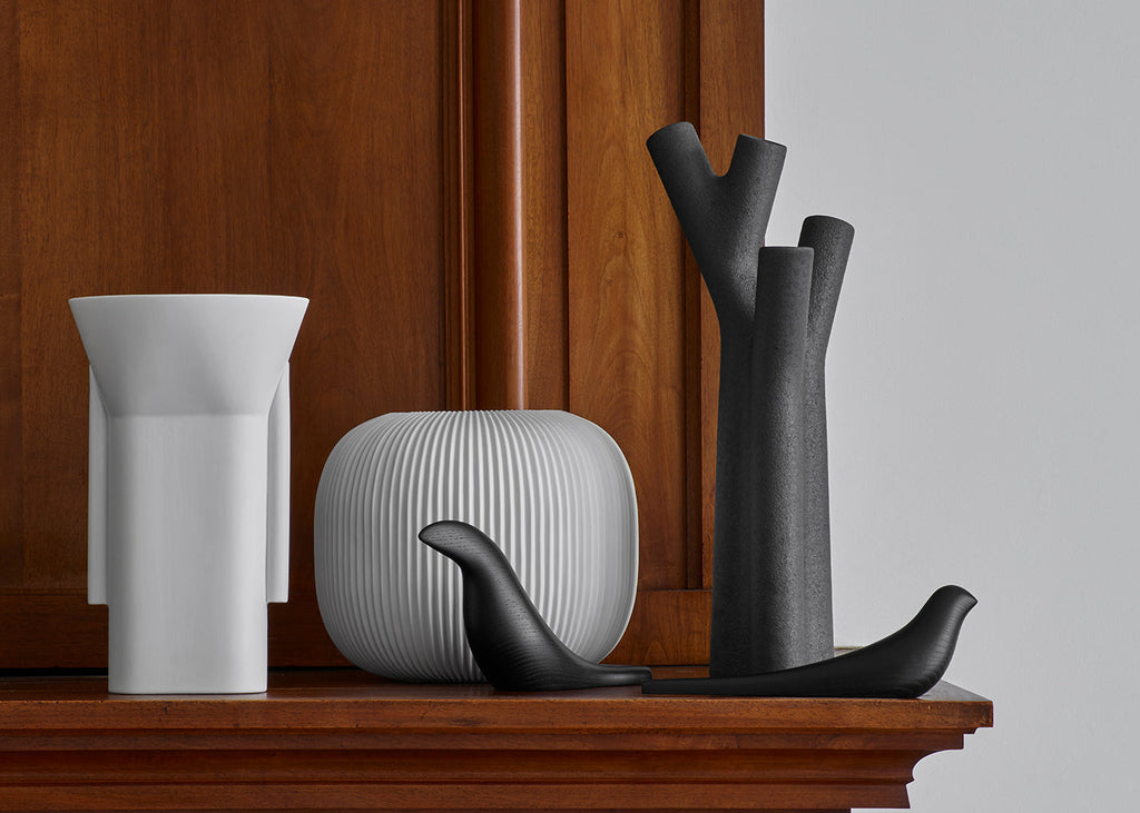 Roseau Vase Black