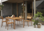Linear Outdoor Steel Lounge Armchair