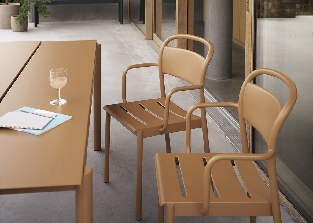 Linear Outdoor Steel Lounge Armchair