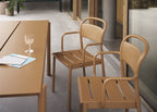 Linear Outdoor Steel Lounge Armchair