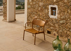 Linear Outdoor Steel Lounge Armchair