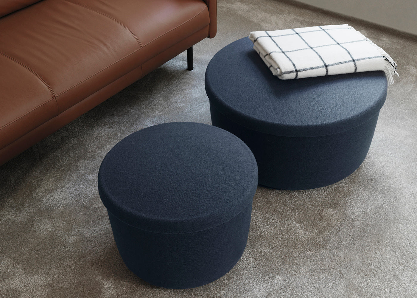 Hide Storage Pouf