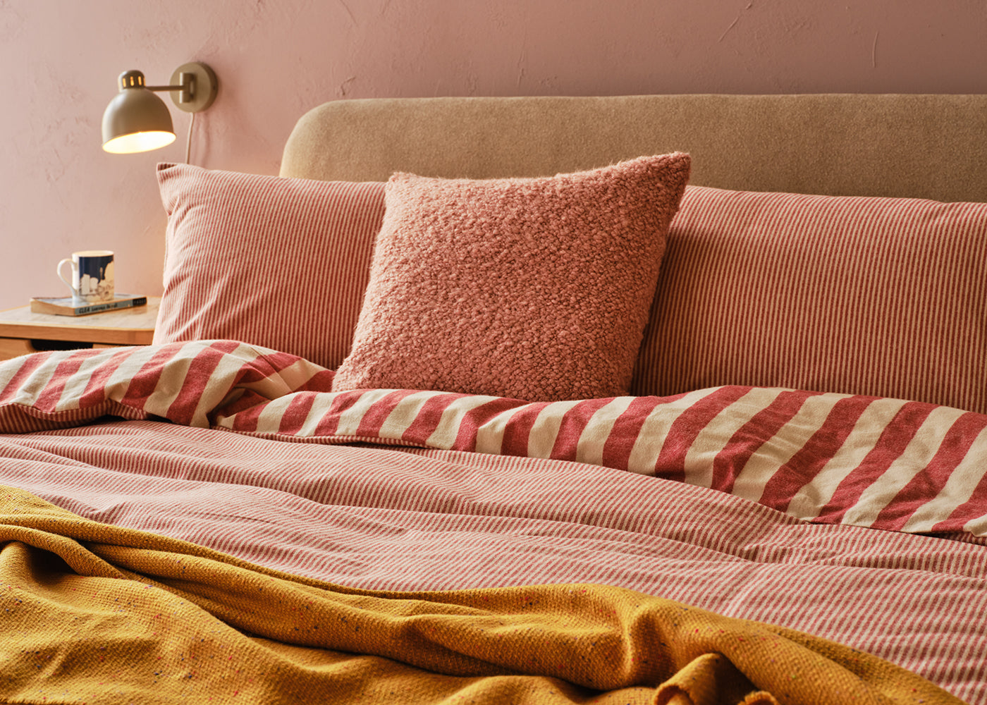 Organic Cotton Flannel Bed Linen Set Red