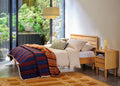 Stripe Quilt Aubergine and Navy