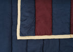 Stripe Quilt Aubergine and Navy