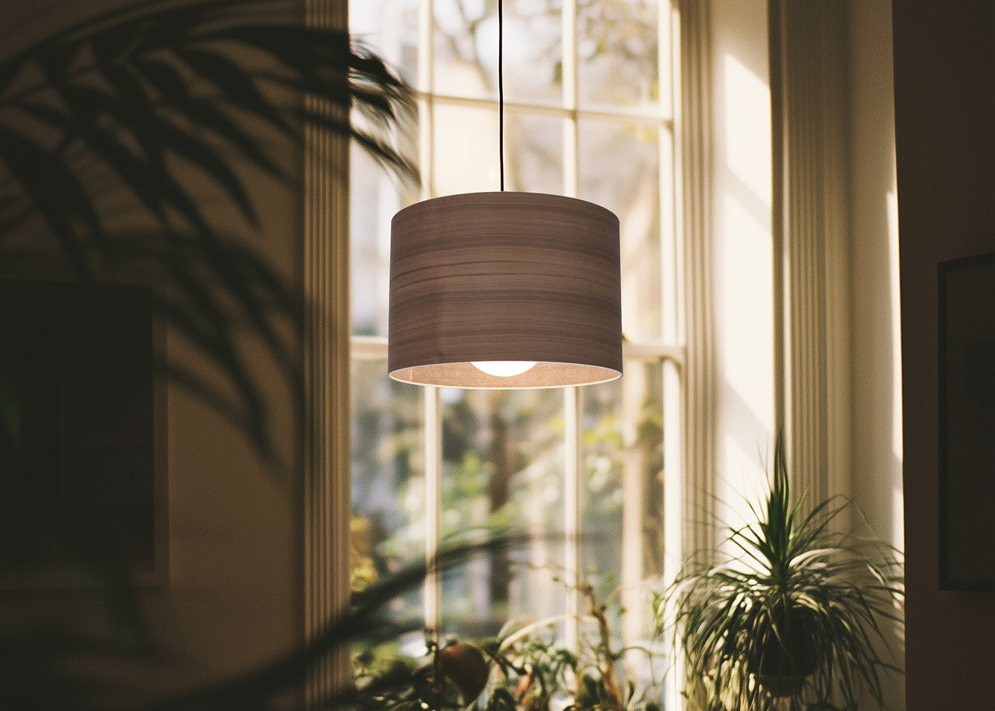 Wood Veneer Walnut Shade