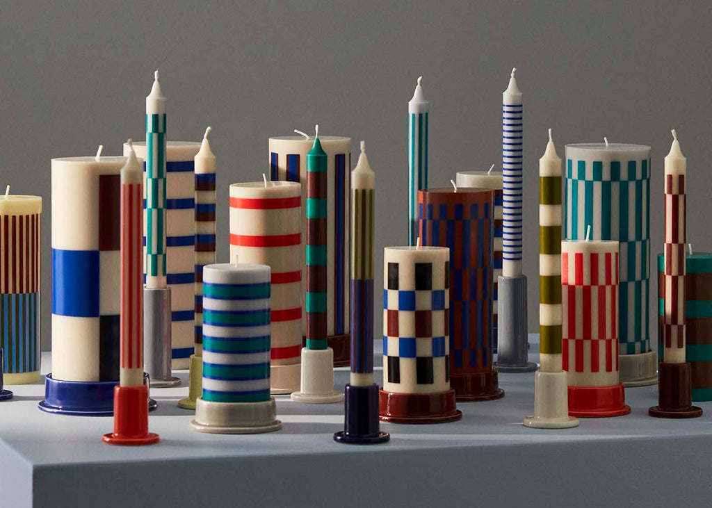 Pattern Dinner Candles Set of 4
