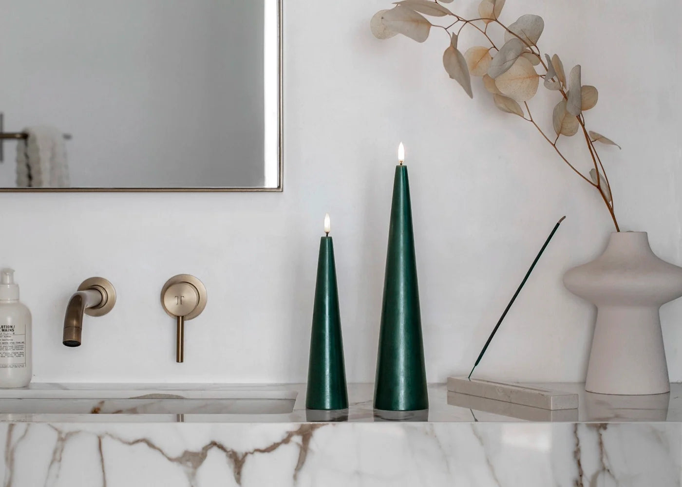 LED Cone Candle Large