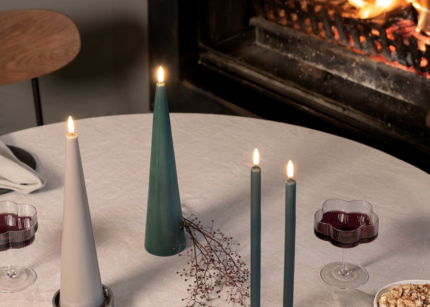 LED Cone Candle Large