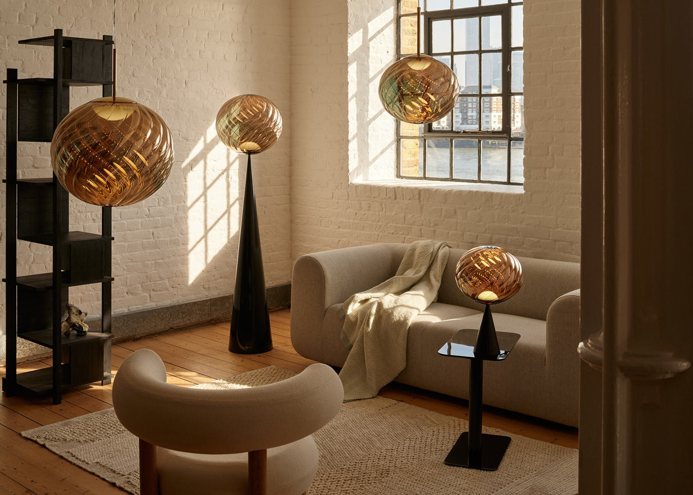 Whirl LED Cone Fat Table Lamp