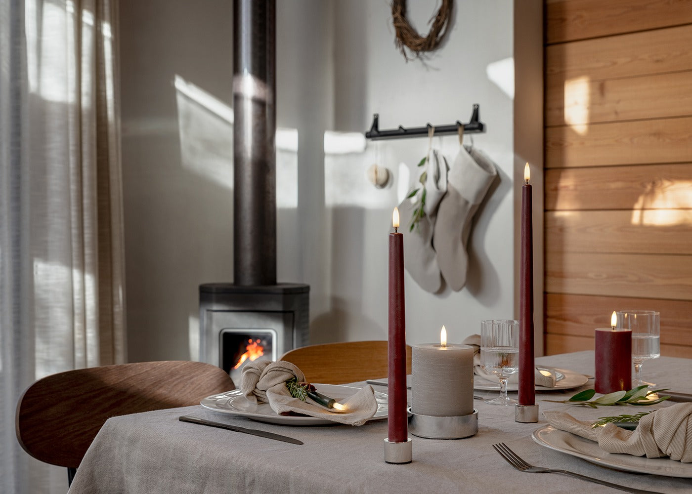 LED Smooth Tapered Dinner Candles