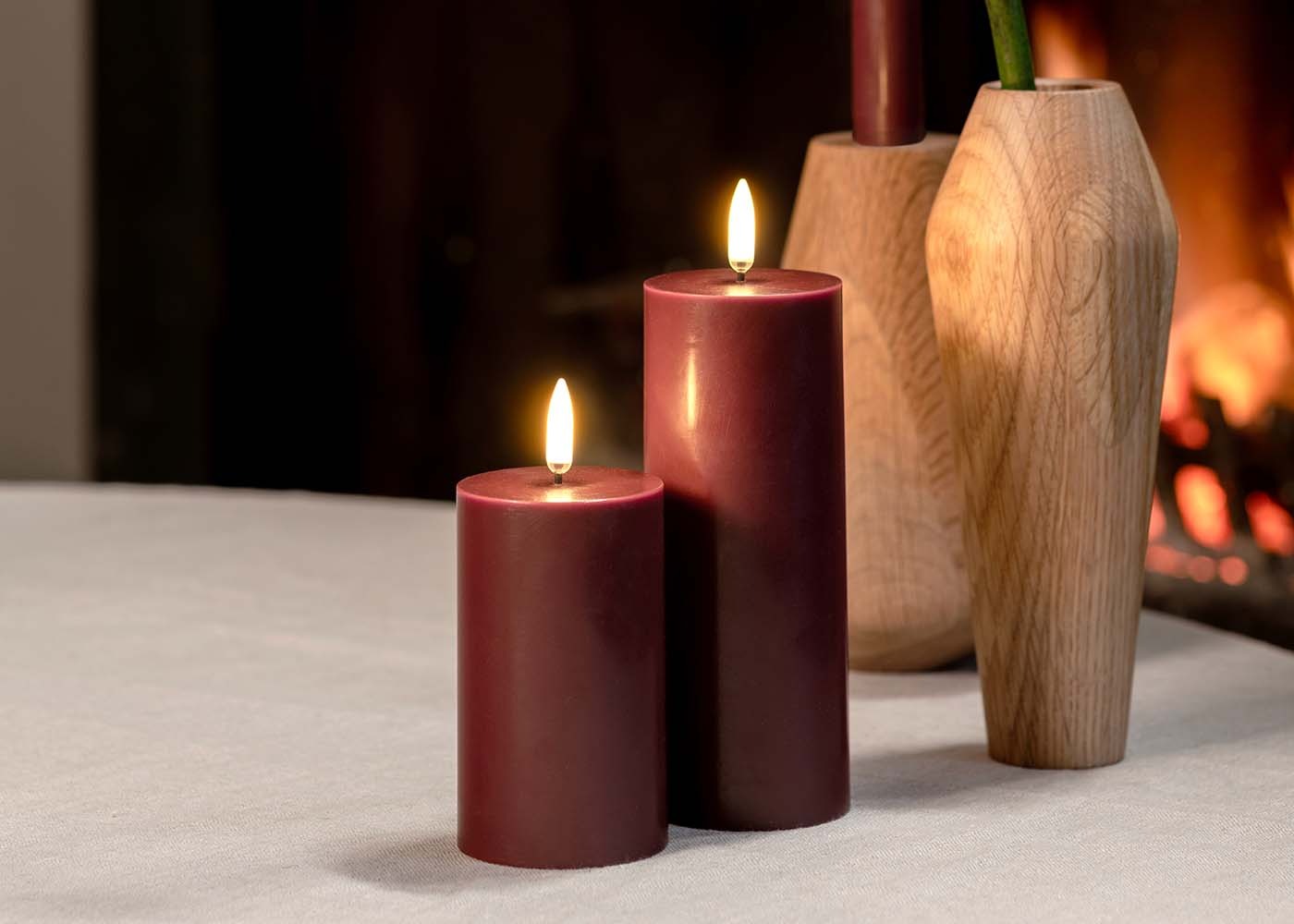LED Pillar Candles 5.8 x 10.1 cm
