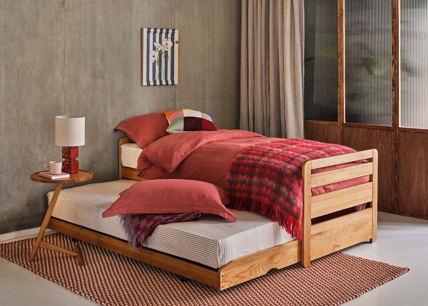 Washed Linen Terracotta Fitted Sheet