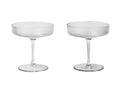 Ripple Clear Champagne Saucer Set of 2
