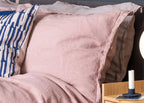 Washed Linen Dusky Pink Duvet Cover