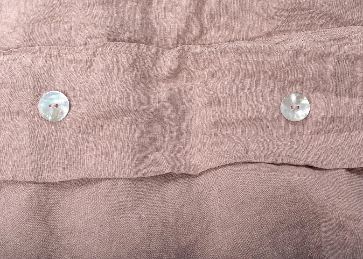 Washed Linen Dusky Pink Fitted Sheet