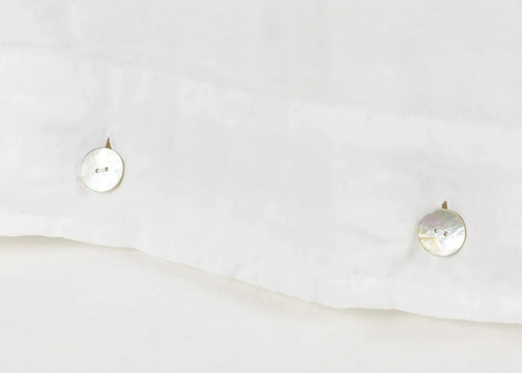 Washed Linen White Fitted Sheet